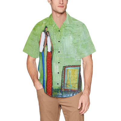 Clothes Where Would I Be Men's All Over Print Hawaiian Shirt With Chest Pocket(ModelT58)