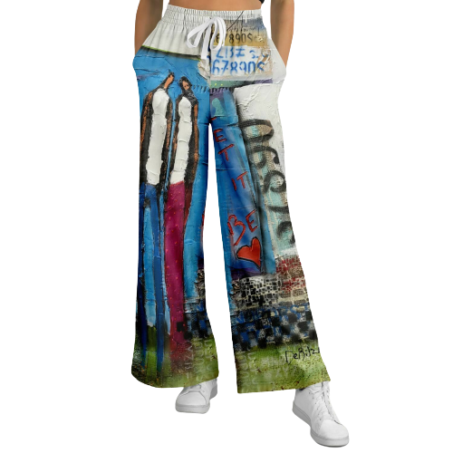 Let it be Fashion Flare Jogger - AOP – DeBilzan Gallery