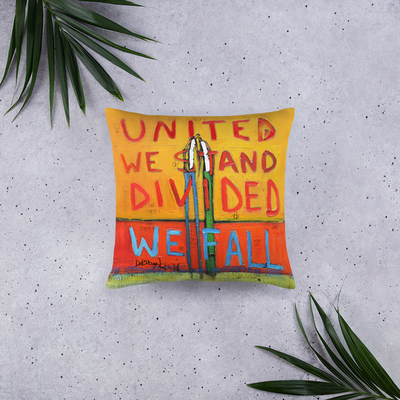 United we stand divided we fall Basic Pillow