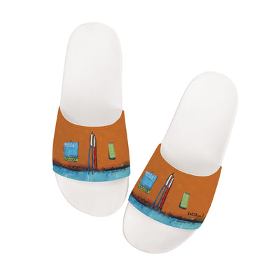 slippers All is well Slide Sandals - White