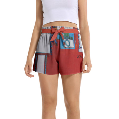 Bottom Abstract Women's Belted Short
