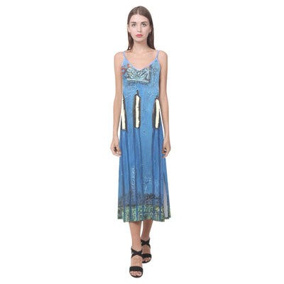 Dresses V-Neck Open Fork Long Dress (Model D18)