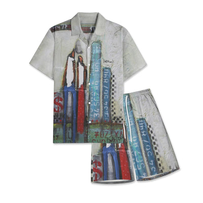 Men's Clothing Men's All-Over-Print Hawiian Shirt Sets