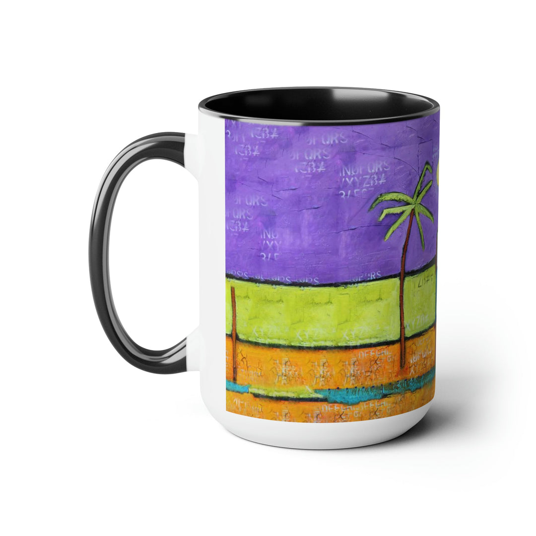 3dRose, King Of The Jungle Lion And Africa Map Art Original, 11oz Two Tone Blue Mug Mug 184661 6