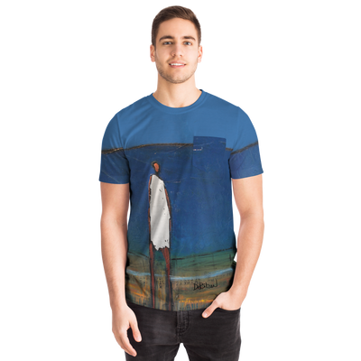Pocket T-shirt - AOP Alone in blue Pocket T-shirt - AOP