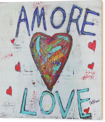 Wood Print Amore Love  - Wood Print