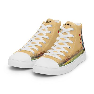 3 of hearts Women’s high top canvas shoes