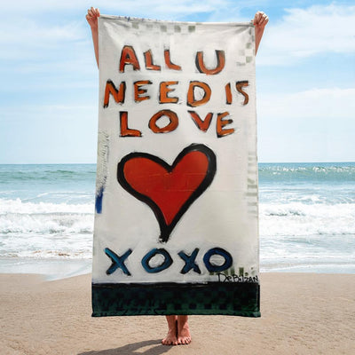 Beach Towel All You Need Is Love Towel