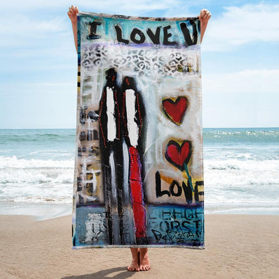 Beach Towel I Love You Beach Towel