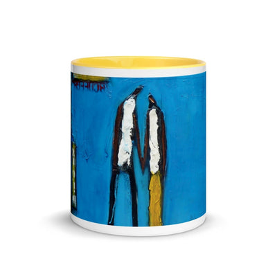 Blue Mug with Color Inside