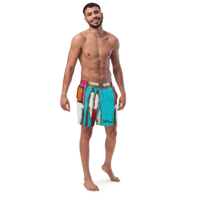 Color Block Men's swim trunks