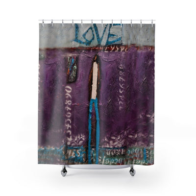 Home Decor Purple Love Shower Curtains