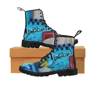DeBilzan 1245 - Winter Lace Up Canvas Women's Boots - DeBilzan Gallery