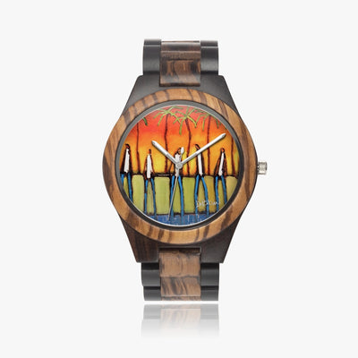 Wooden Quartz Watches Friendship Indian Ebony Wooden Watch