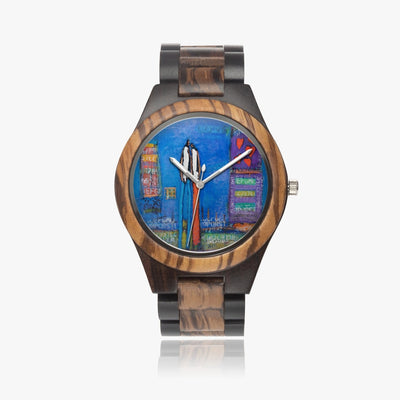 Wooden Quartz Watches My Heart Indian Ebony Wooden Watch